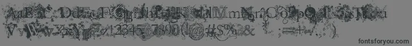 JellykaEvanAndEstrya Font – Black Fonts on Gray Background