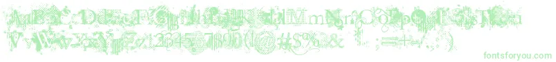JellykaEvanAndEstrya Font – Green Fonts on White Background