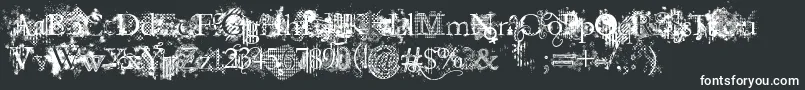 JellykaEvanAndEstrya Font – White Fonts on Black Background