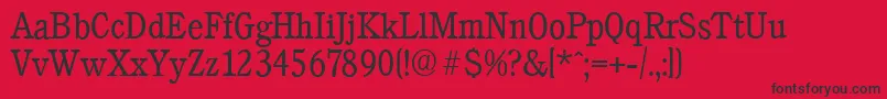 CalgaryserialLightRegular Font – Black Fonts on Red Background