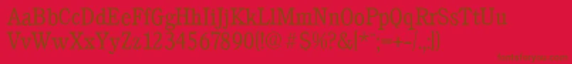 CalgaryserialLightRegular Font – Brown Fonts on Red Background