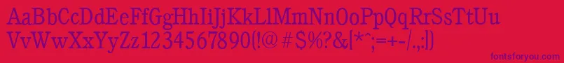 CalgaryserialLightRegular Font – Purple Fonts on Red Background