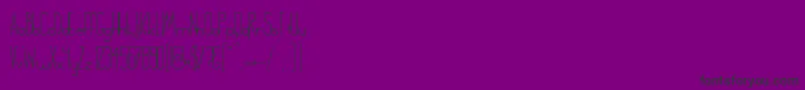 Fonte Chinger – fontes pretas em um fundo violeta