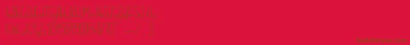 Chinger Font – Brown Fonts on Red Background