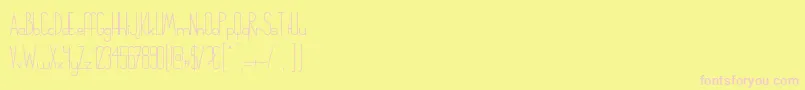 Chinger Font – Pink Fonts on Yellow Background