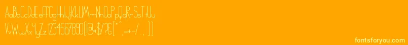 Chinger Font – Yellow Fonts on Orange Background