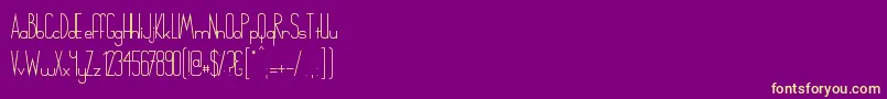 Chinger Font – Yellow Fonts on Purple Background