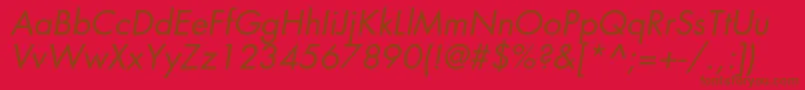 FavoritbookcItalic Font – Brown Fonts on Red Background