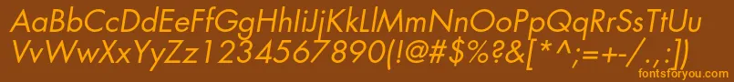 FavoritbookcItalic Font – Orange Fonts on Brown Background