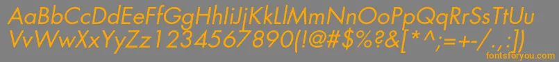 FavoritbookcItalic Font – Orange Fonts on Gray Background