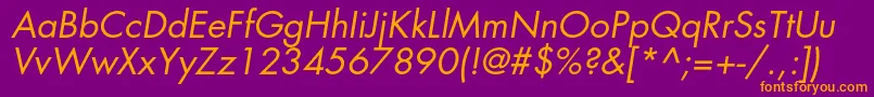 FavoritbookcItalic Font – Orange Fonts on Purple Background