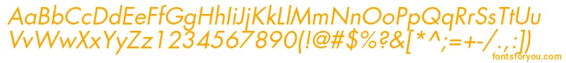 FavoritbookcItalic Font – Orange Fonts on White Background