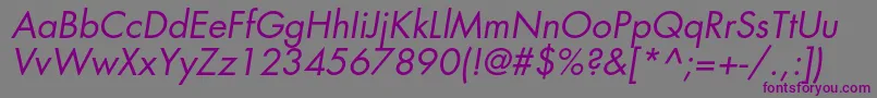 FavoritbookcItalic Font – Purple Fonts on Gray Background