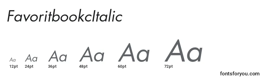 Размеры шрифта FavoritbookcItalic