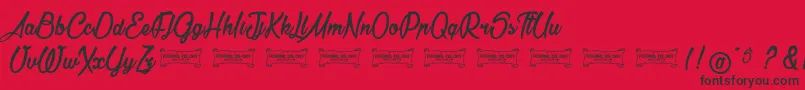 LaCithare Font – Black Fonts on Red Background