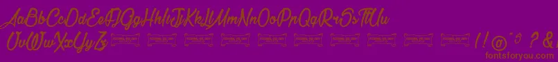 LaCithare Font – Brown Fonts on Purple Background