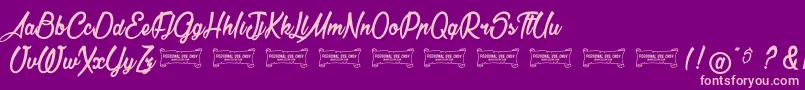 LaCithare Font – Pink Fonts on Purple Background