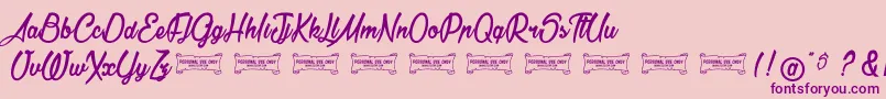 LaCithare Font – Purple Fonts on Pink Background