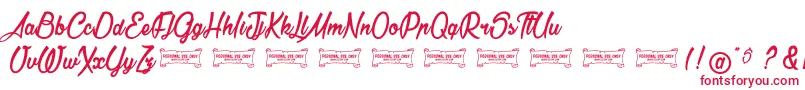 LaCithare Font – Red Fonts on White Background