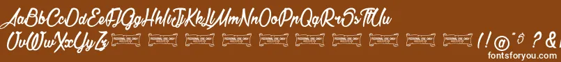 LaCithare Font – White Fonts on Brown Background