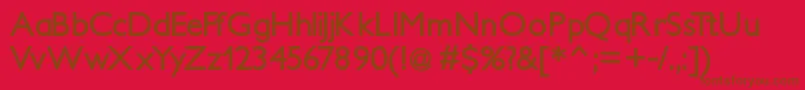Petitabold Font – Brown Fonts on Red Background