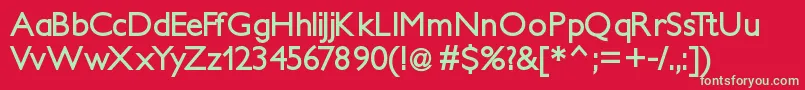 Petitabold Font – Green Fonts on Red Background
