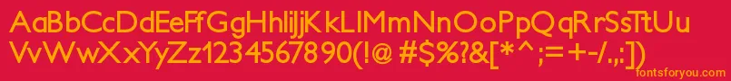 Petitabold Font – Orange Fonts on Red Background