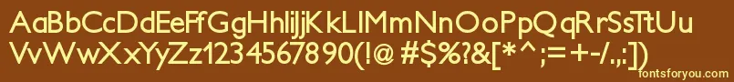 Petitabold Font – Yellow Fonts on Brown Background