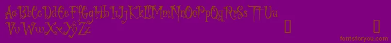 LigeiaDemo Font – Brown Fonts on Purple Background