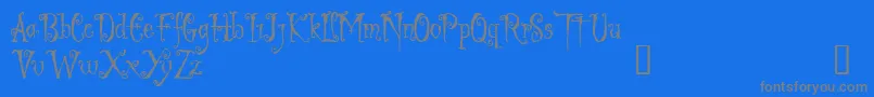 LigeiaDemo-Schriftart – Graue Schriften auf blauem Hintergrund