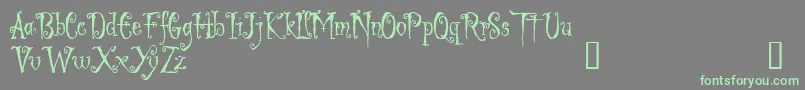 Шрифт LigeiaDemo – зелёные шрифты на сером фоне