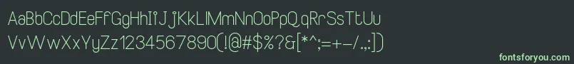SmileySansRegular-fontti – vihreät fontit mustalla taustalla