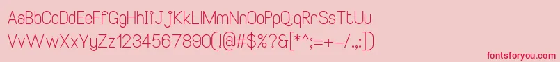 SmileySansRegular Font – Red Fonts on Pink Background