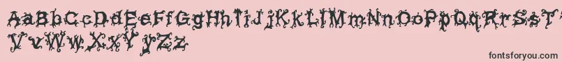 Vineytimes Font – Black Fonts on Pink Background