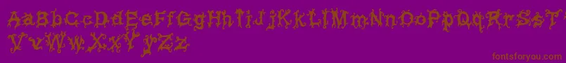 Fonte Vineytimes – fontes marrons em um fundo roxo