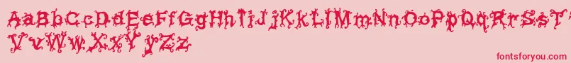 Vineytimes Font – Red Fonts on Pink Background