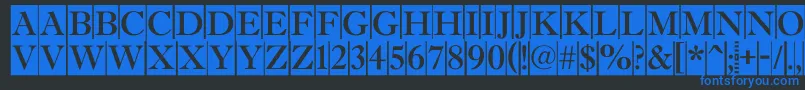 AAntiquetitultradycm Font – Blue Fonts on Black Background