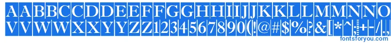 AAntiquetitultradycm Font – Blue Fonts on White Background