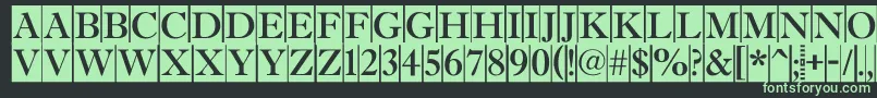 AAntiquetitultradycm Font – Green Fonts on Black Background