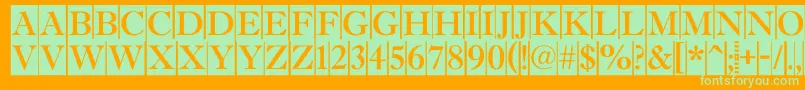 AAntiquetitultradycm Font – Green Fonts on Orange Background