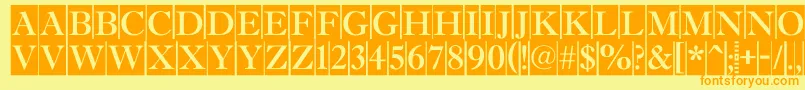 AAntiquetitultradycm Font – Orange Fonts on Yellow Background