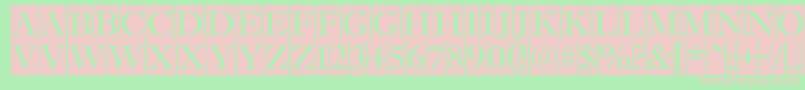 AAntiquetitultradycm Font – Pink Fonts on Green Background