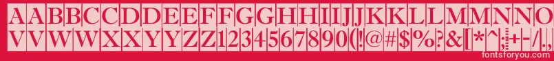 AAntiquetitultradycm Font – Pink Fonts on Red Background