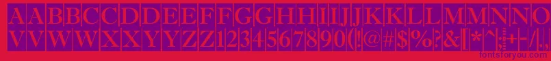 AAntiquetitultradycm Font – Purple Fonts on Red Background