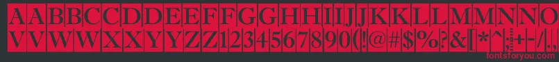 AAntiquetitultradycm Font – Red Fonts on Black Background