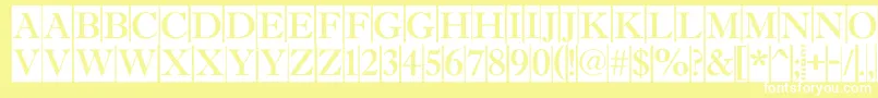 AAntiquetitultradycm Font – White Fonts on Yellow Background