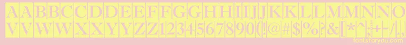 AAntiquetitultradycm Font – Yellow Fonts on Pink Background