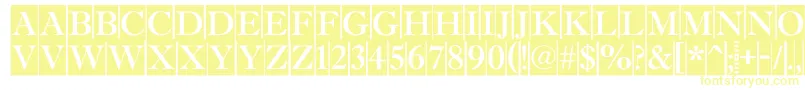 AAntiquetitultradycm Font – Yellow Fonts on White Background