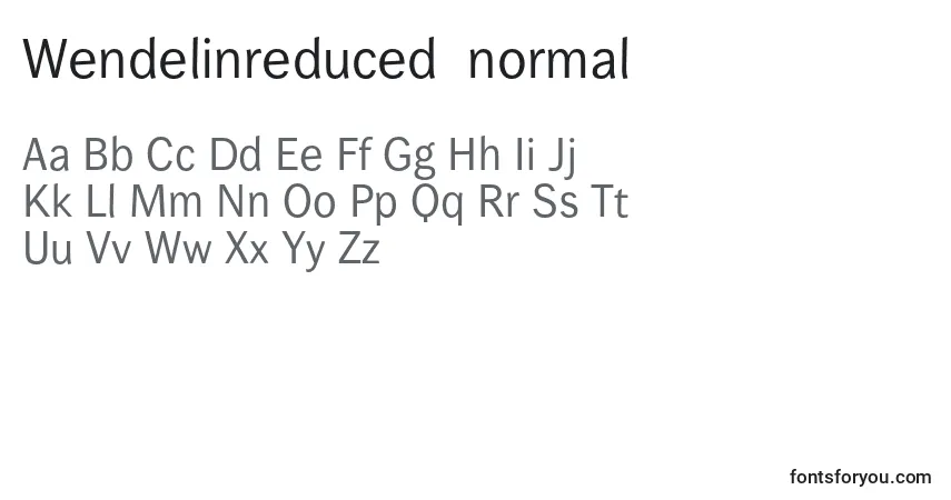 Шрифт Wendelinreduced55normal – алфавит, цифры, специальные символы