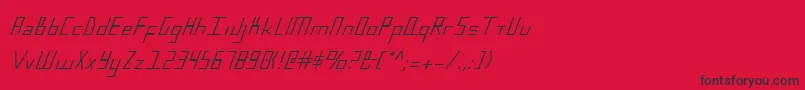 BlueJulyCondensed Font – Black Fonts on Red Background